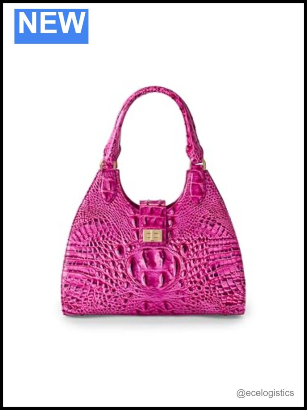 BRAHMIN Adrian Small Satchel Crossbody Leather Adjustable Strap